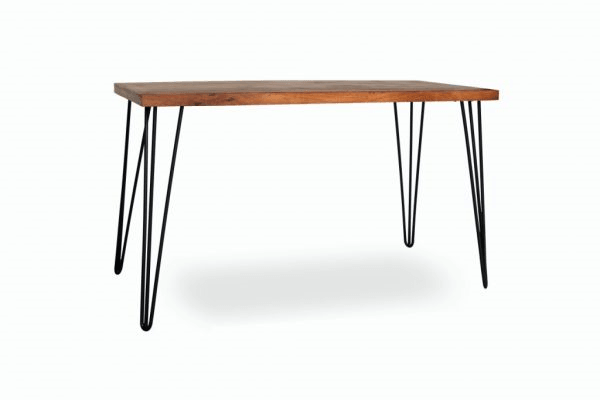Hairpin Dining Table - Walnut / Mango Wood and MS / L:150 x D:80 x H:76 in cm - Indoor Furniture