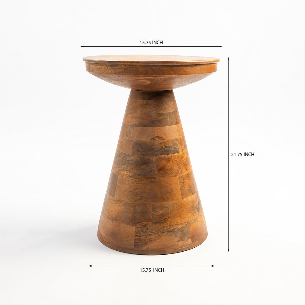 Hale Mango Side Table 33 - CM:- L: - 40 x W:- 40 x H:- 55 / Mango Wood