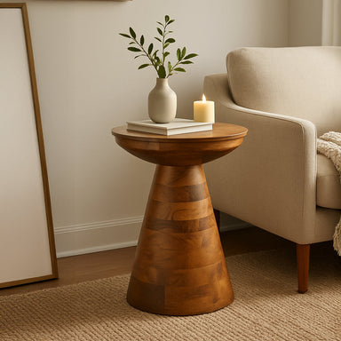 Hale Mango Side Table 33 - CM:- L: - 40 x W:- 40 x H:- 55 / Mango Wood