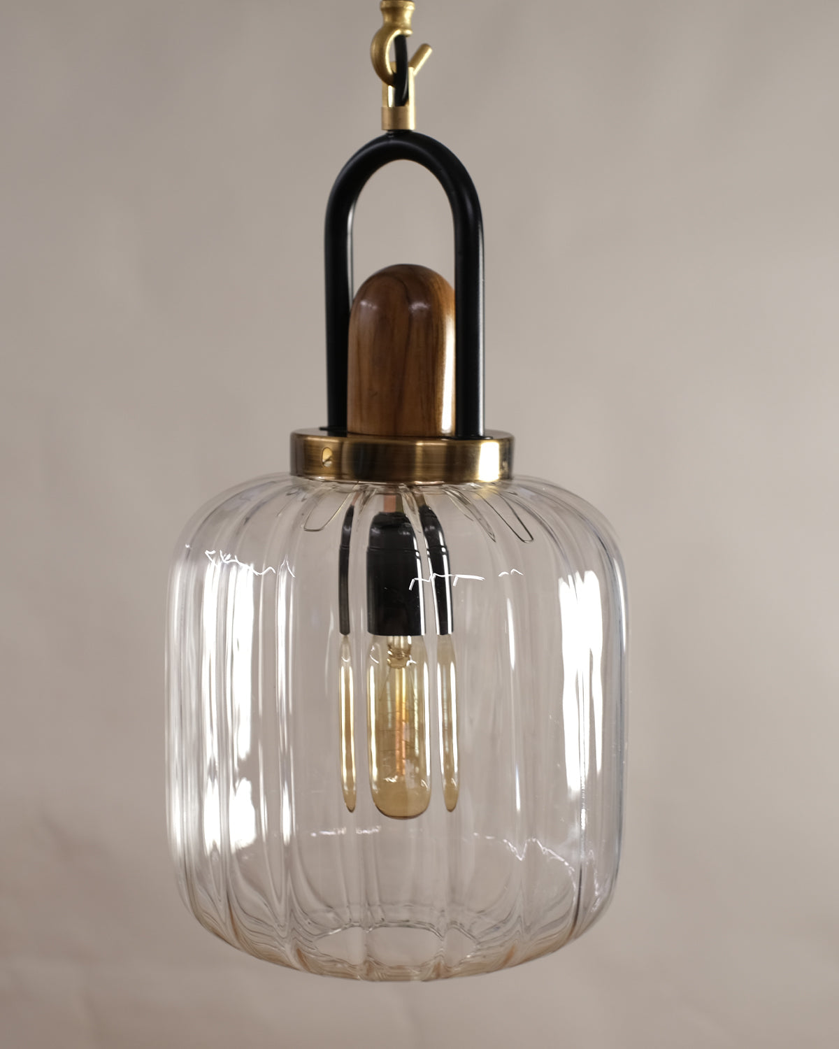 Brewer Ribbed Glass Light