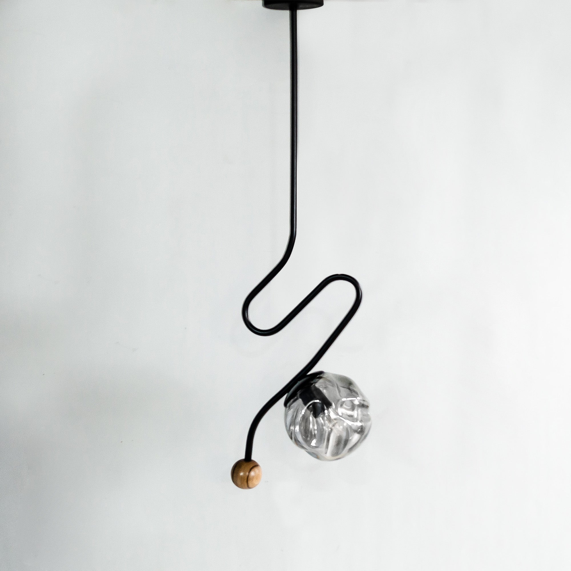 Wave Black Hanging Light