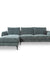 Haven Sectional Sofa - 248x160x84 In cm / Upholstered Fabric +MS / Green and Right Hand - Indoor Furniture