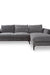 Haven Sectional Sofa - 248x160x84 In cm / Upholstered Fabric +MS / Grey and Left Hand - Indoor Furniture