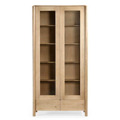 Heaven Cabinet 2 - Natural / Mango Wood + Glass + MDF / L: 99.06 x W: 40.64 x H: 200.66 cms - Indoor Furniture