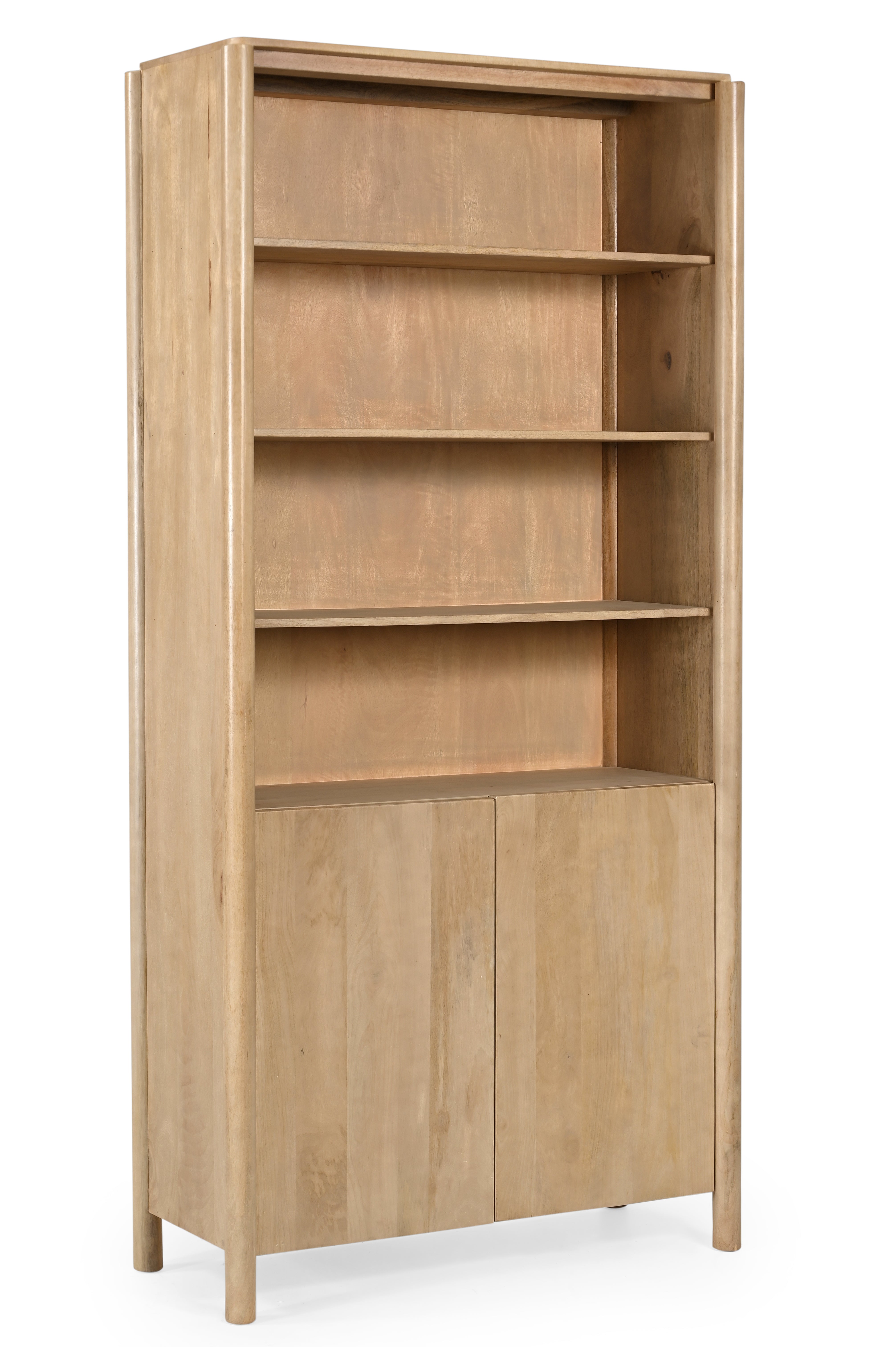 Heaven Cabinet - Natural / Mango Wood + MDF + Glass / L: 99.06 x W: 40.64 x H: 200.66 cms - Indoor Furniture