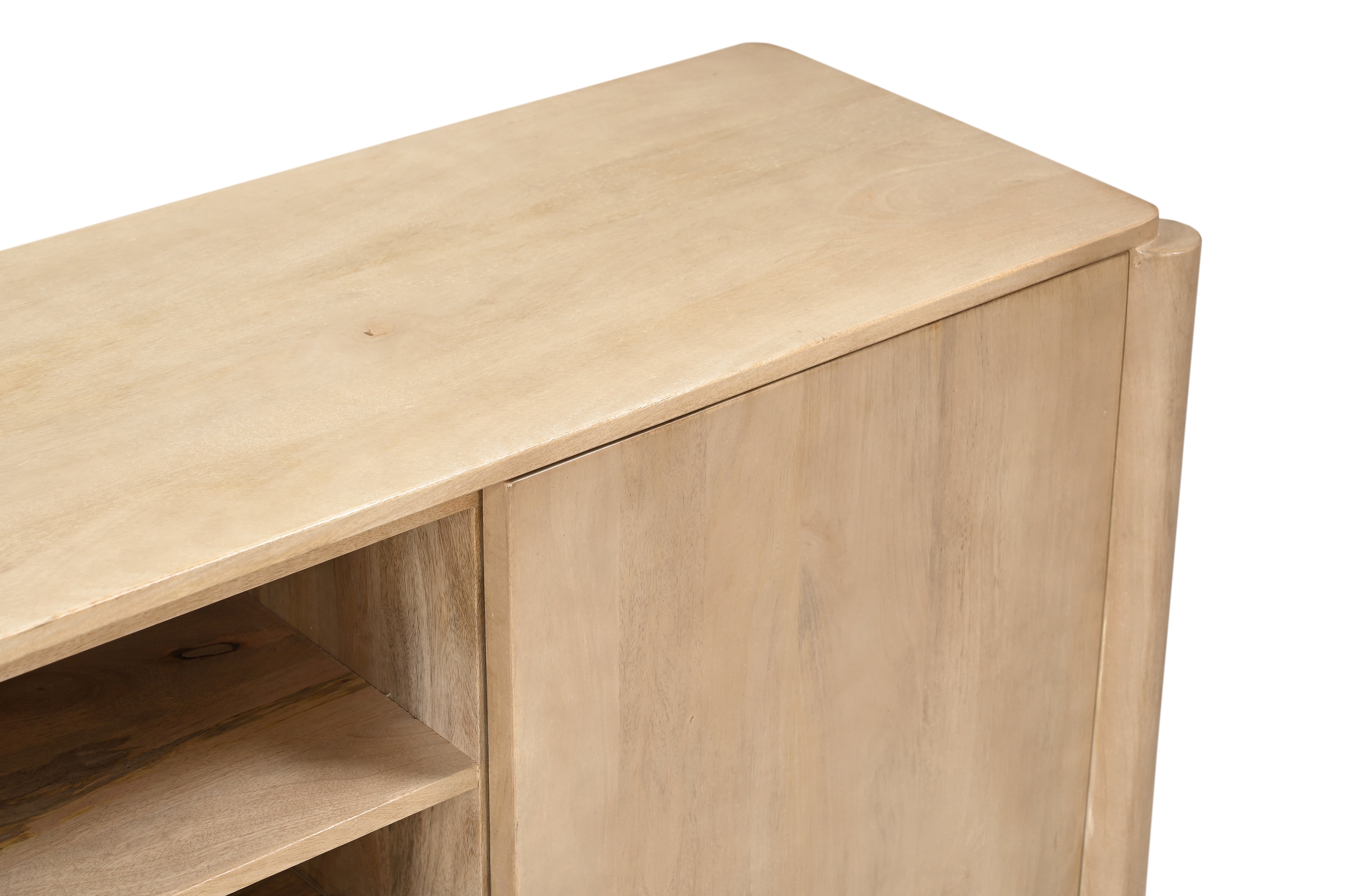 Heaven TV Unit - Mango Wood and MDF / L: 190.50 x W: 40.64 x H: 60.96 cms / Natural - Indoor Furniture