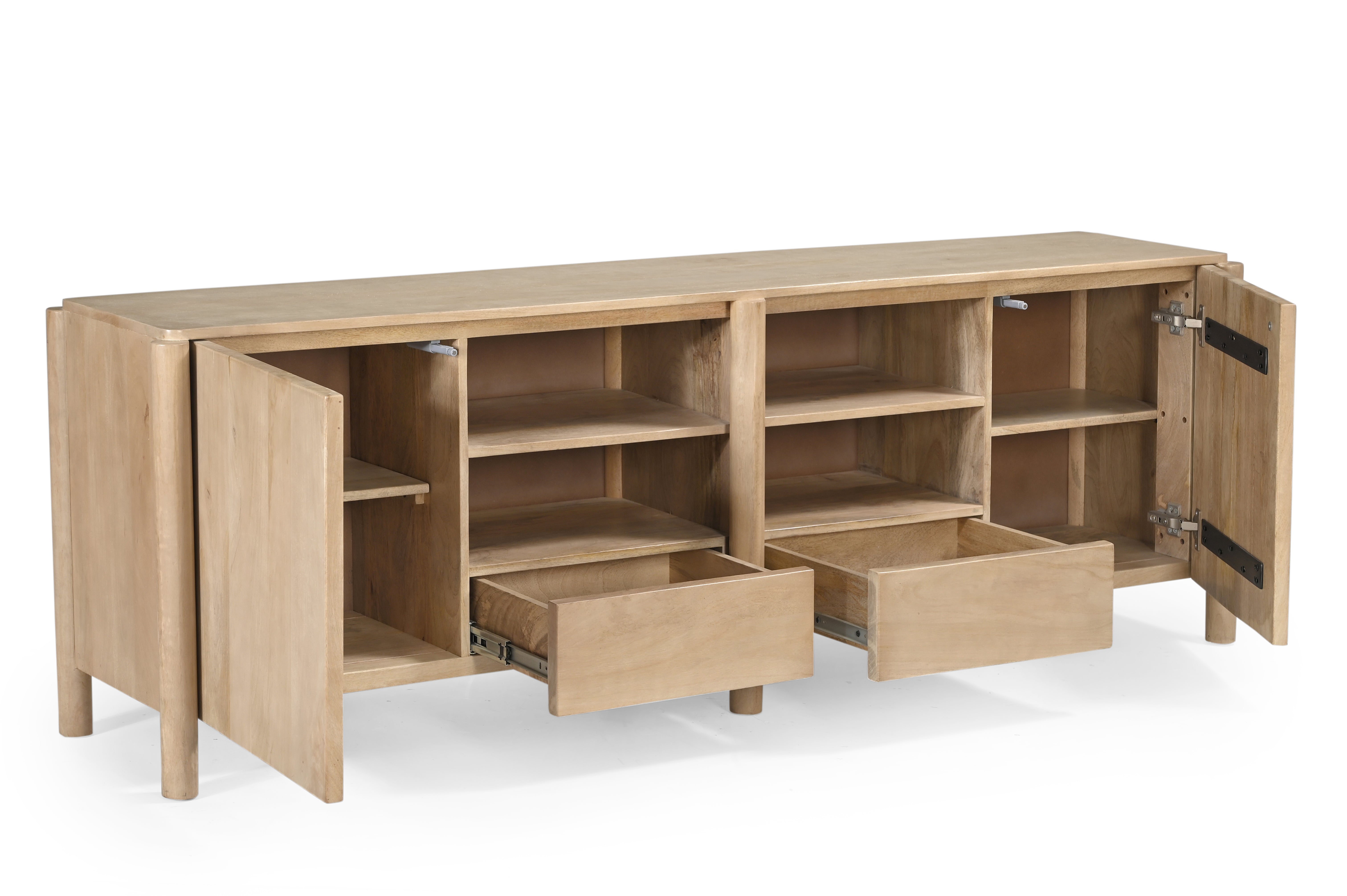 Heaven TV Unit - Mango Wood and MDF / L: 190.50 x W: 40.64 x H: 60.96 cms / Natural - Indoor Furniture
