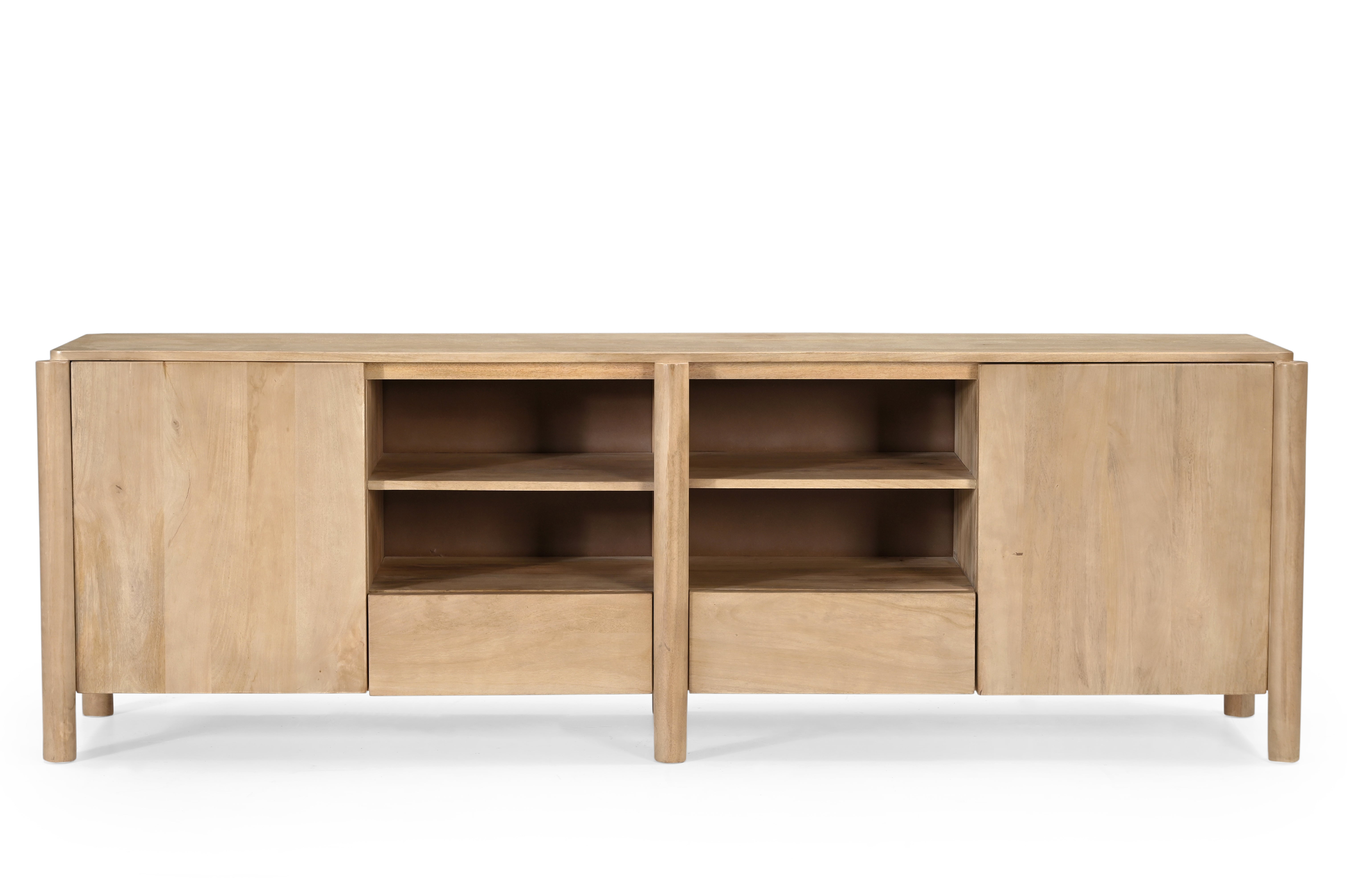 Heaven TV Unit - Mango Wood and MDF / L: 190.50 x W: 40.64 x H: 60.96 cms / Natural - Indoor Furniture