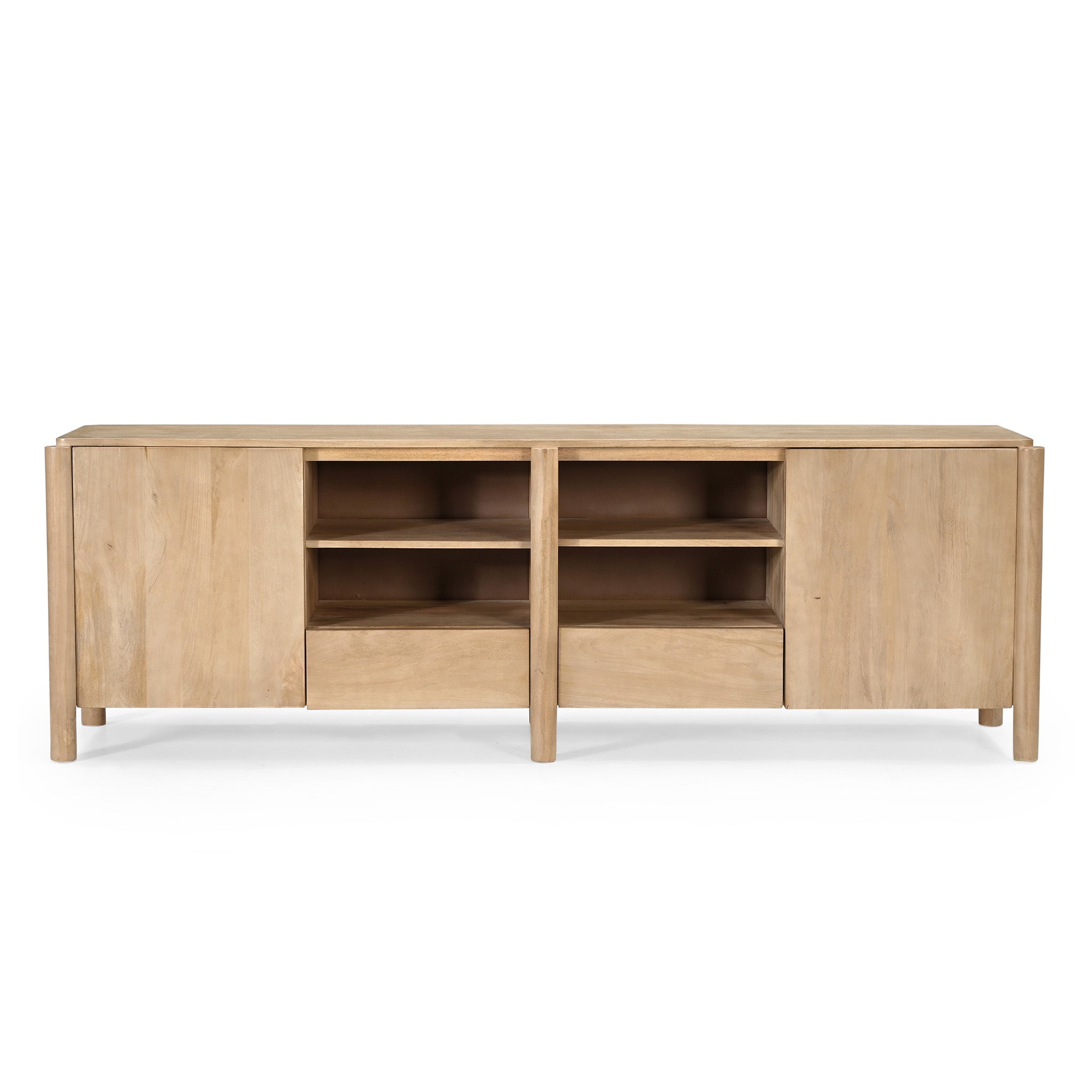 Heaven TV Unit - Mango Wood and MDF / L: 190.50 x W: 40.64 x H: 60.96 cms / Natural - Indoor Furniture