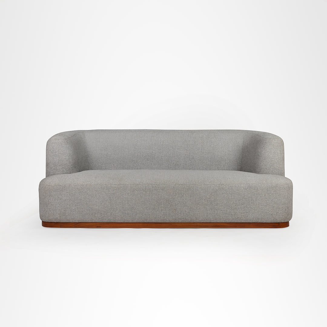 Hela Sofa - W: 90’’ D: 35’’ H:32’’ SH: 16’’ / Grey / Acacia Wood & Upholstered Fabric - Indoor Furniture