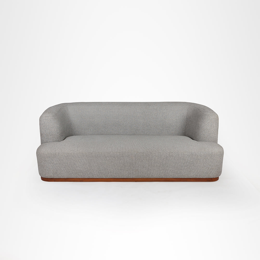 Hela Sofa - W: 90’’ D: 35’’ H:32’’ SH: 16’’ / Grey / Acacia Wood & Upholstered Fabric - Indoor Furniture