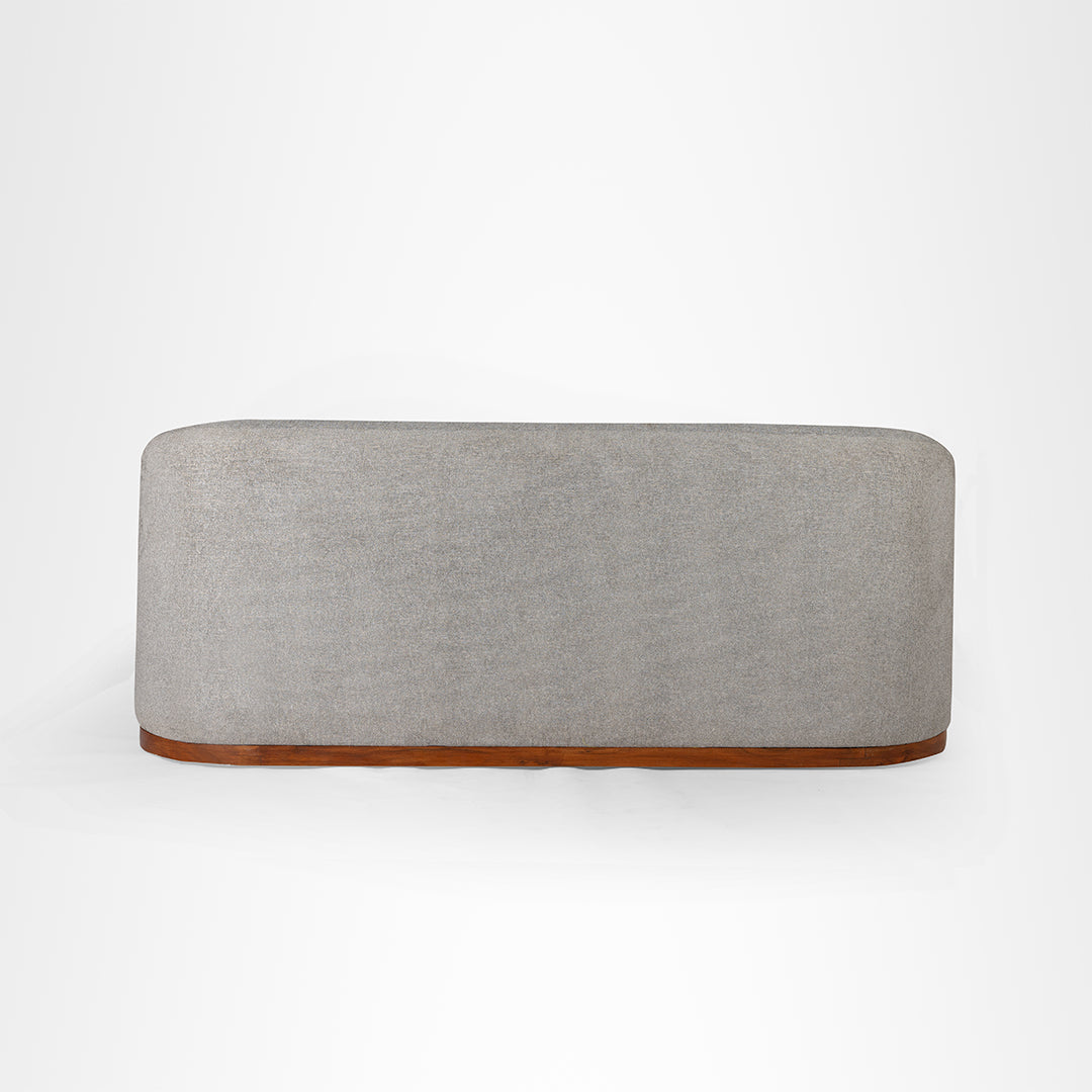 Hela Sofa - W: 90’’ D: 35’’ H:32’’ SH: 16’’ / Grey / Acacia Wood & Upholstered Fabric - Indoor Furniture