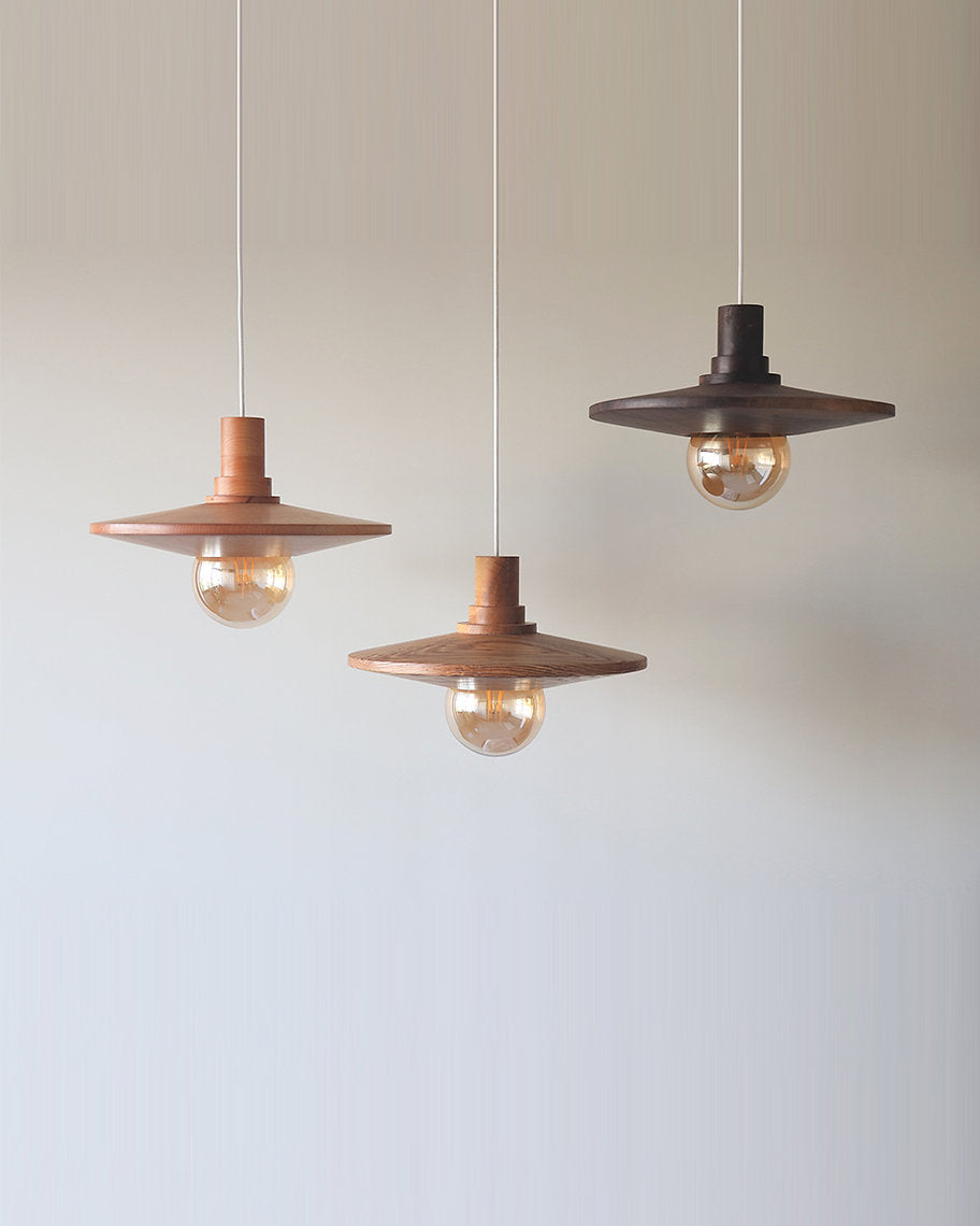 Hikari I Set of 3 - Dark brown and light pale brown and light to medium reddish-brown / Walnut Steam Beech & White Ash