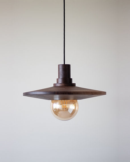 Hikari III - Dark brown / Walnut / Diameter: 15 in& Height: 3 in - Lighting