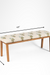 Hilton Bench - W: 48’’ D: 16’’ H: 18’’ / Natural and Upholstered Fabric / Acacia Wood - Indoor Furniture