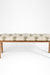 Hilton Bench - W: 48’’ D: 16’’ H: 18’’ / Natural and Upholstered Fabric / Acacia Wood - Indoor Furniture