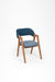 Hilton Dining Chair - L: 21’’ B: 22’’ H: 31’’ SH: 17’’ / Natural and Upholstered Fabric / Acacia Wood and Upholstery