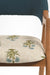 Hilton Dining Chair - L: 21’’ B: 22’’ H: 31’’ SH: 17’’ / Natural and Upholstered Fabric / Acacia Wood and Upholstery