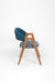 Hilton Dining Chair - L: 21’’ B: 22’’ H: 31’’ SH: 17’’ / Natural and Upholstered Fabric / Acacia Wood and Upholstery