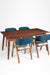 Hilton Dining Set of 4 - Table (L: 66’’ B: 36’’ H: 30’’) & Chairs (L: 20’’ B: 22’’ H: 31’’ SH: 17’’) / Walnut / Acacia