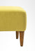Hudson Pouf - W: 22’’ D: 14’’ H: 14’’ / Yellow / Fabric and Solid Beech Wood Legs