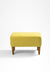 Hudson Pouf - W: 22’’ D: 14’’ H: 14’’ / Yellow / Fabric and Solid Beech Wood Legs