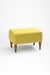 Hudson Pouf - W: 22’’ D: 14’’ H: 14’’ / Yellow / Fabric and Solid Beech Wood Legs