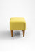 Hudson Pouf - W: 22’’ D: 14’’ H: 14’’ / Yellow / Fabric and Solid Beech Wood Legs