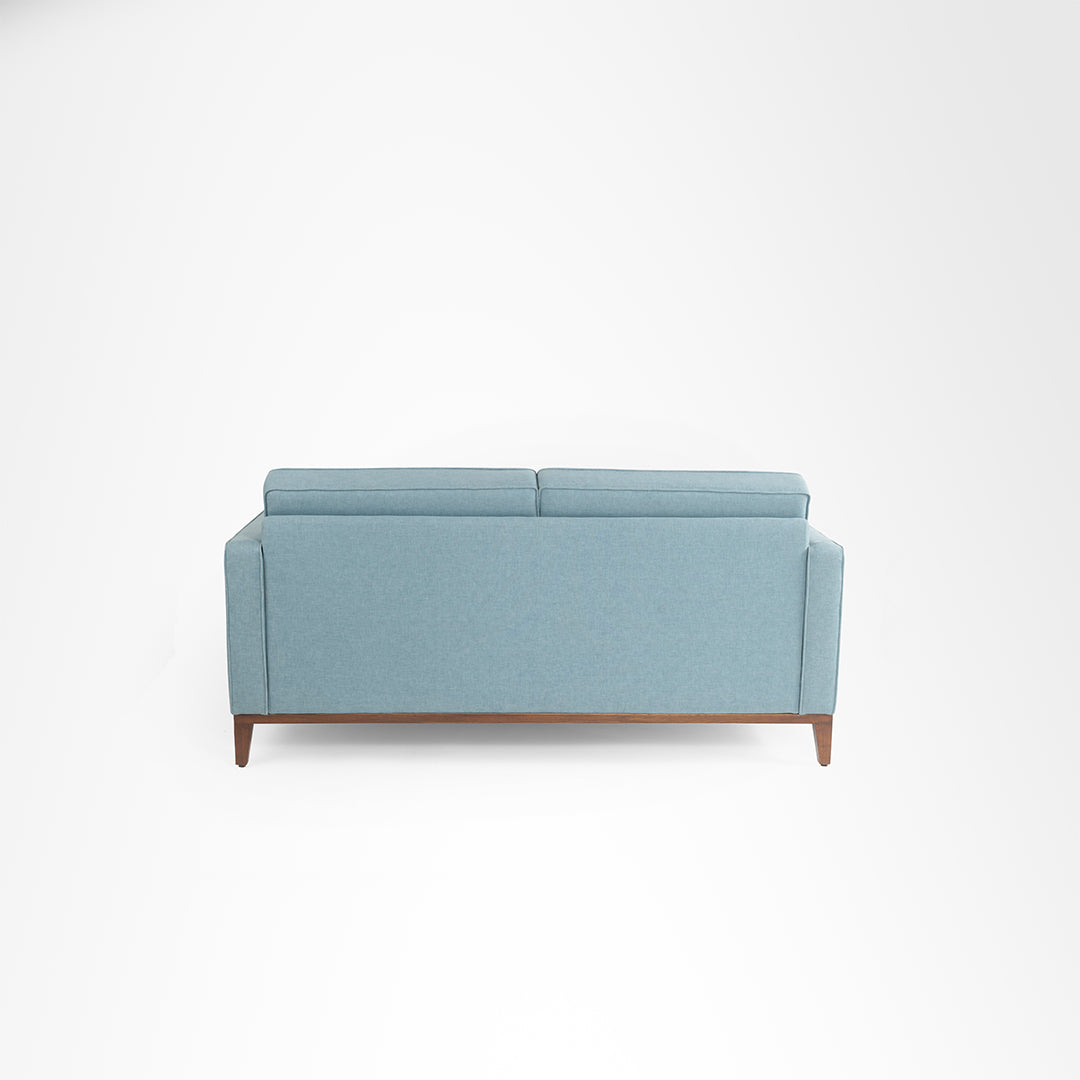Hudson Sofa - W: 70 ’ D: 32.5’’ H: 26’’ SH: 18’’ / Pastel Blue / Acacia Wood & Upholstered Fabric - Indoor Furniture