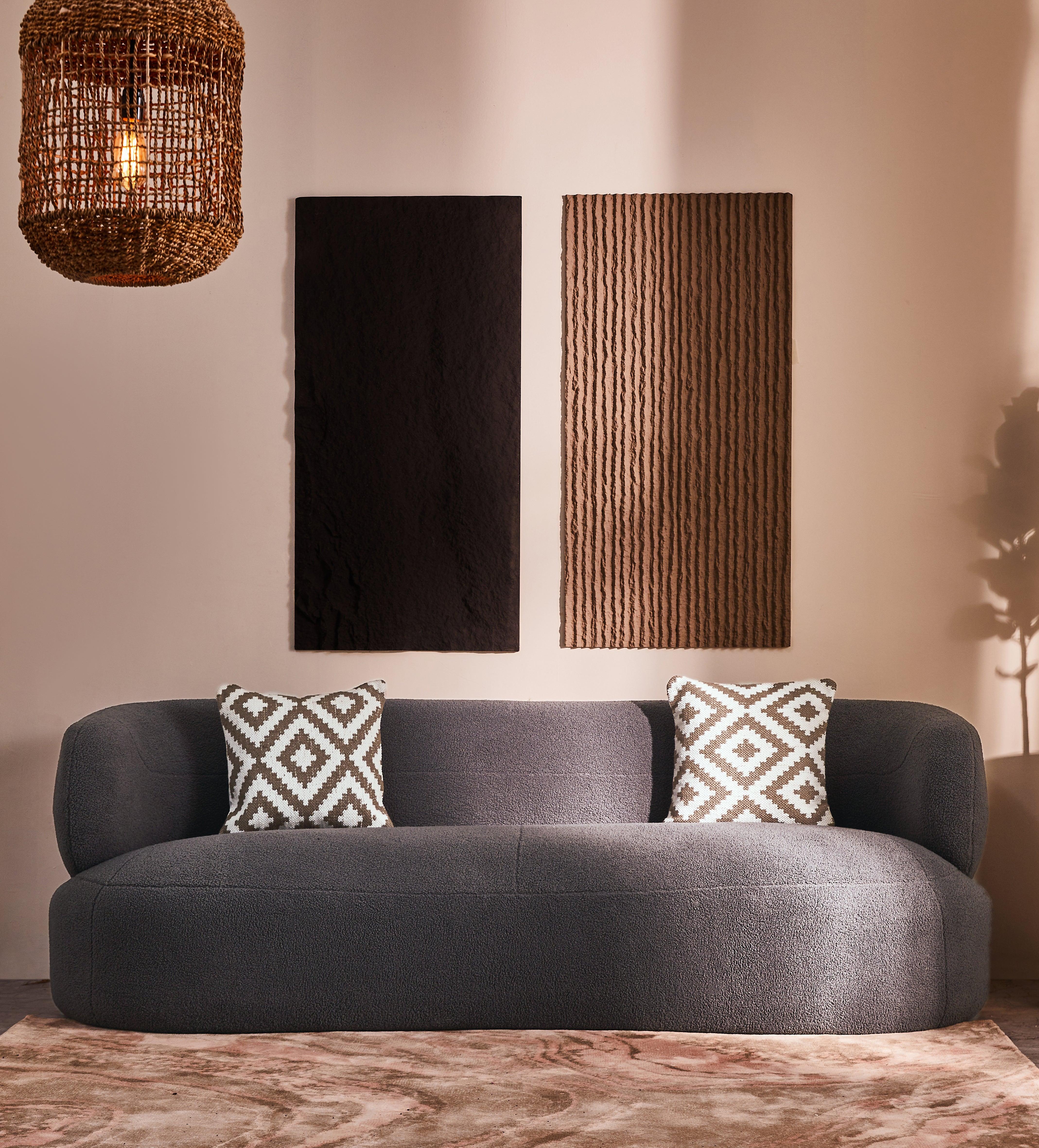 Hygge Sofa - Grey / L:- 91 x W:- 35 x H:- 30.75 Inches - Indoor Furniture
