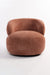 Hygge Swivel Lounge Chair - Orange / L:81 x W:81 x H:73 In cms - Indoor Furniture