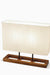 Illusion London Table Lamp - L:21’’ W: 6’’ H: 20’’ / Natural and White / Wood, Mild Steel and Poplin - Lighting