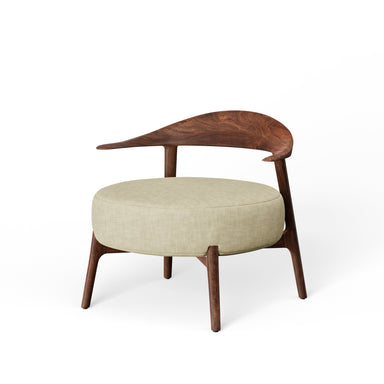 Impala Lounge Chair - Natural / Jacobean Sheesham Frame; AZCO EDEN 40 Ply & Foam Upholstery Seat / L:28’’ x B:26’’ x