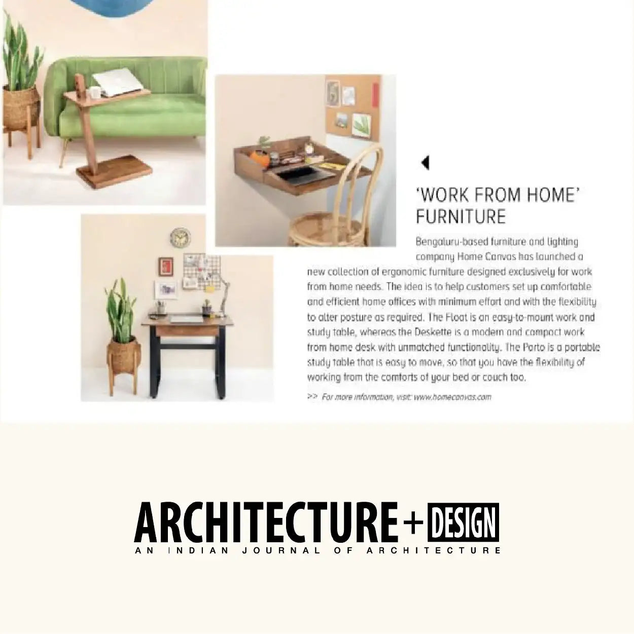 Green upholstered sofa with wooden side table and matching plant stand