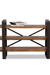 Industrial Bookshelf - Natural / Wood and MS / L:120 x D:40 x H:70 in cm - Indoor Furniture