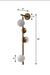 Industrial Garage Wall Lamp - Gold / Length - 5 inches, Wall protrusion - 9 inches, Height - 30 inches / MS and Glass