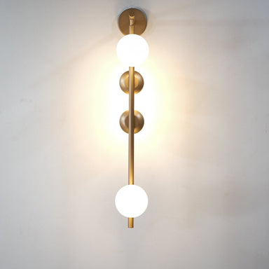 Industrial Garage Wall Lamp - Gold / Length - 5 inches, Wall protrusion - 9 inches, Height - 30 inches / MS and Glass