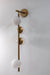 Industrial Garage Wall Lamp - Gold / Length - 5 inches, Wall protrusion - 9 inches, Height - 30 inches / MS and Glass