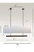 Industrial Luxe Dining Light - Off White / Mild Steel, fabric and Teak Wood - Lighting