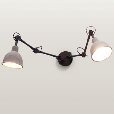 Industrial Movable Wall Light with Concrete Shade - Concrete / Dia - 6 inches - Lighting
