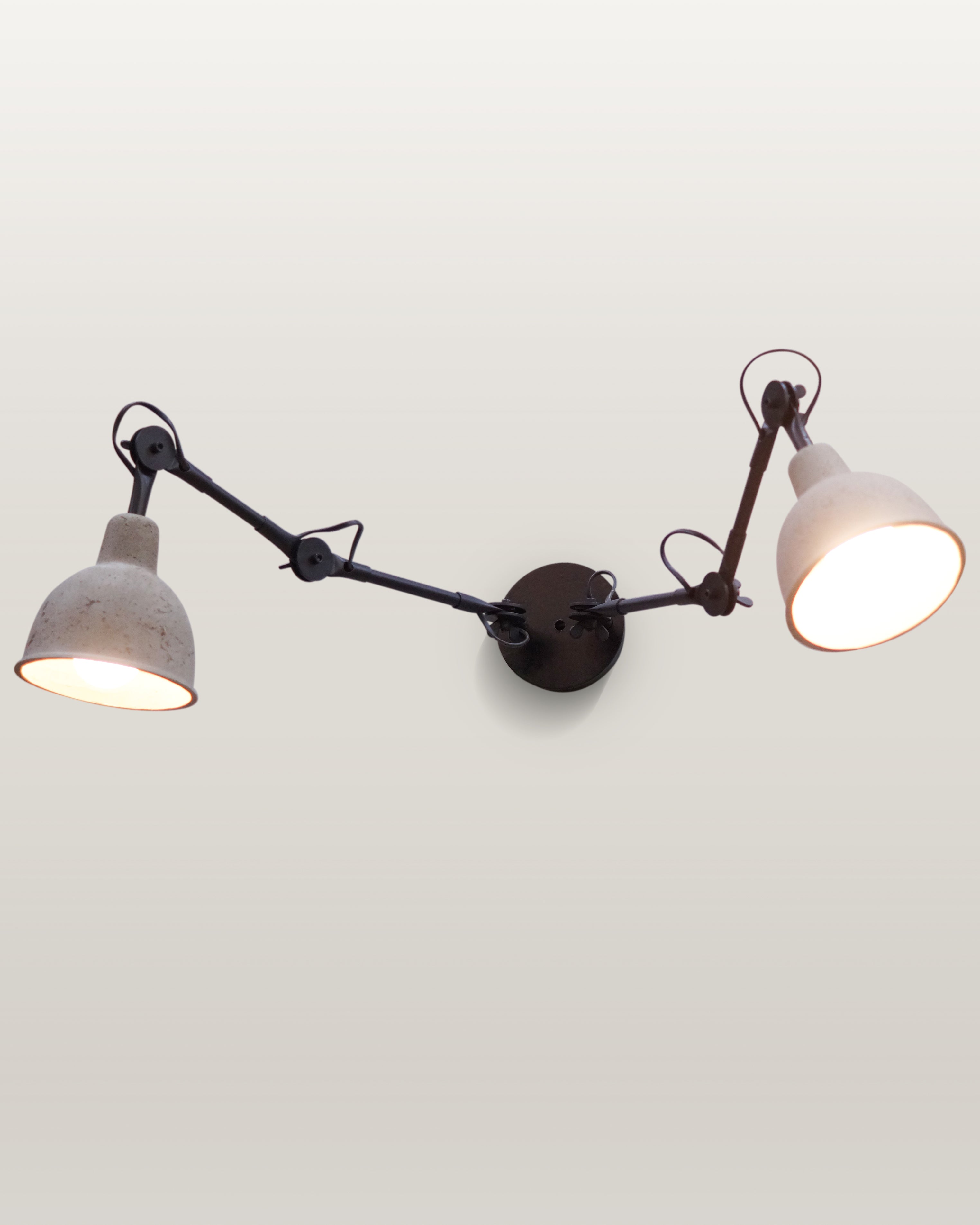 Industrial Movable Wall Light with Concrete Shade - Concrete / Dia - 6 inches - Lighting