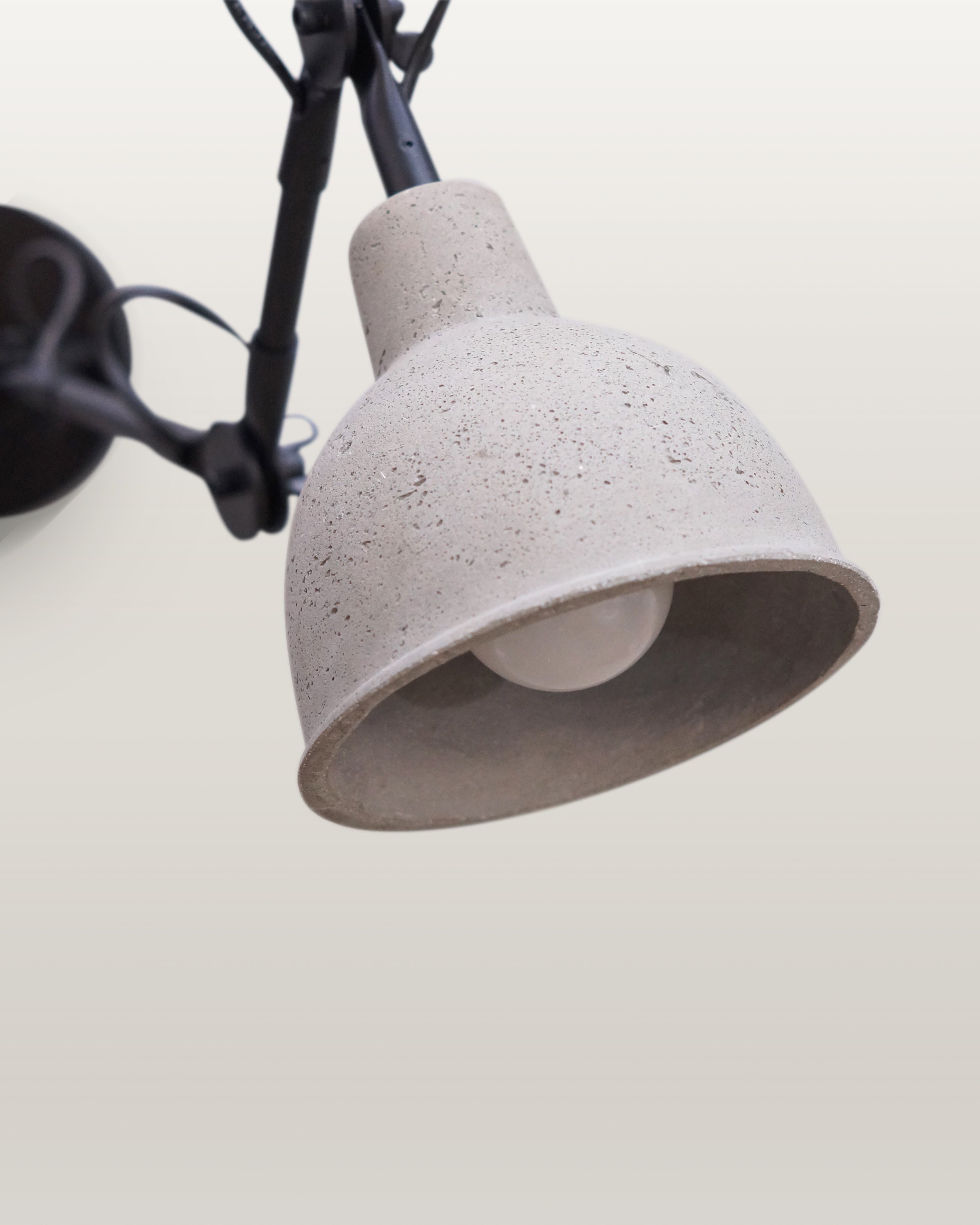 Industrial Movable Wall Light with Concrete Shade - Concrete / Dia - 6 inches - Lighting