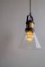 Industrial Pendant Light Conical Clear Glass