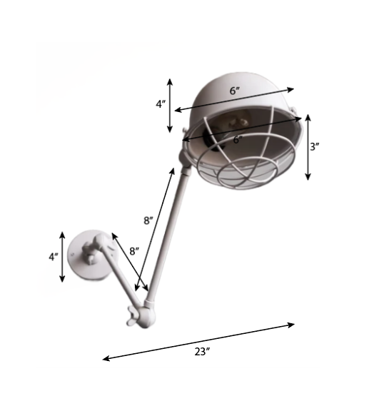 FSW206 Industrial Retro Vintage Swing-Arm Wall Sconce