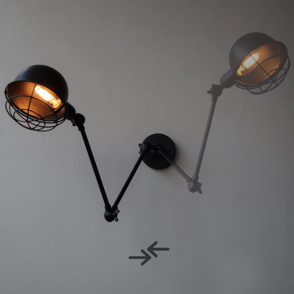 Industrial Retro Vintage Swing-Arm Wall Sconce