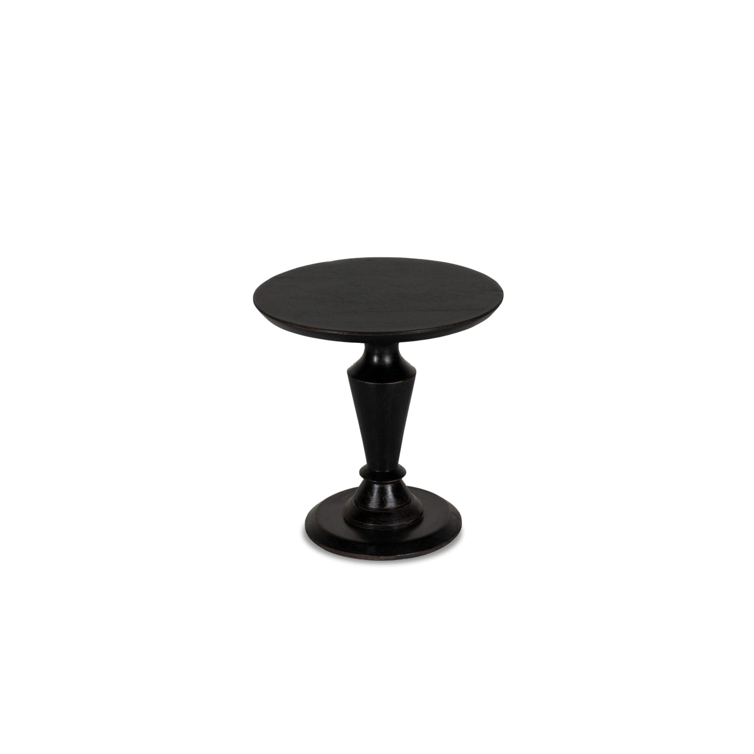 Jacob End Table - Black/ Dark walnut / Mango Wood / L:45 x D:45 x H:48 in cm - Indoor Furniture