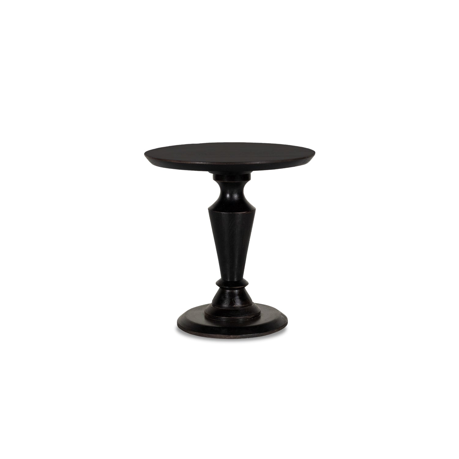 Jacob End Table - Black/ Dark walnut / Mango Wood / L:45 x D:45 x H:48 in cm - Indoor Furniture