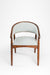 Jade Lounge Chair - W: 20’’ D: 22’’ H: 31’’ SH: 18’’ / Acacia Wood, Natural Cane and Upholstered Fabric / Walnut