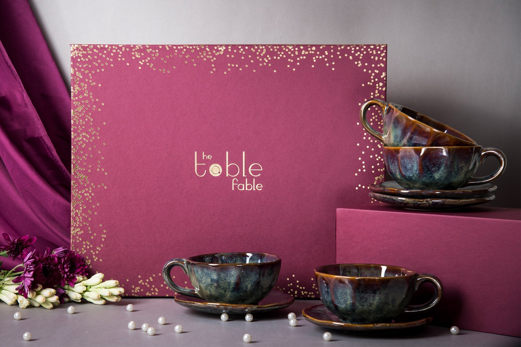 Jaén Cup Saucer Gift Box (Set of 4) - Decor