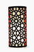 Jali Table Lamp - Dia: 6’’ H: 14’’ / Black and Red / Mild Steel and Poplin - Lighting
